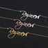 Personalised Gold Plated Name Pendant - Uncommongifts.in