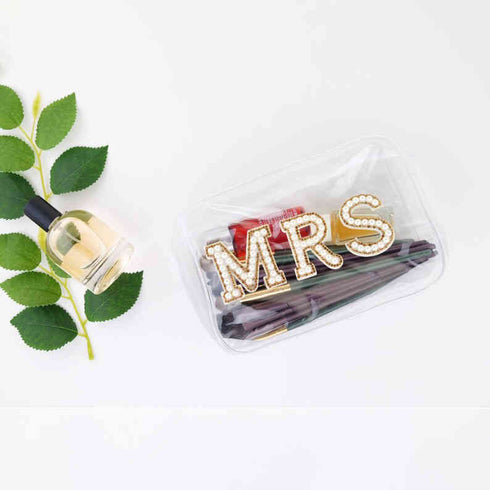 Personalised Initial Transparent Bridesmaid Make-up Pouch