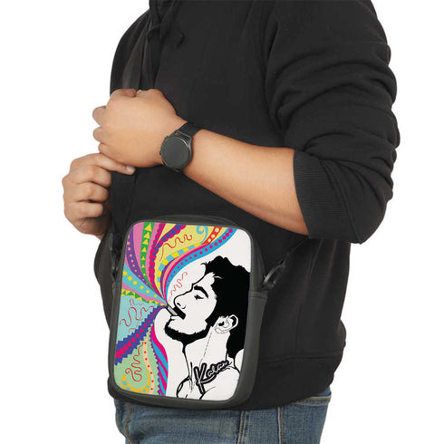 Multicolor Printed Personalised Men Sling Bag - Uncommongifts.in