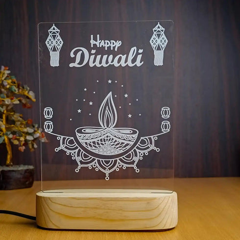 Happy Diwali Diya Lamp