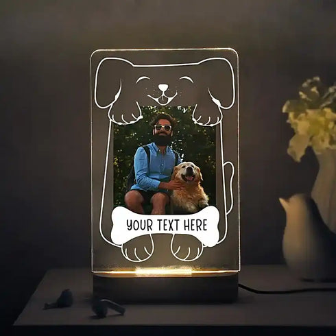 Personalised Perfect Dog Dad LED Night Lamp