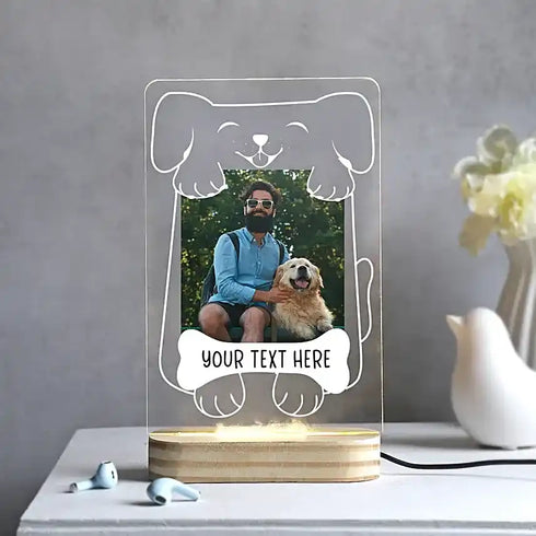Personalised Perfect Dog Dad LED Night Lamp