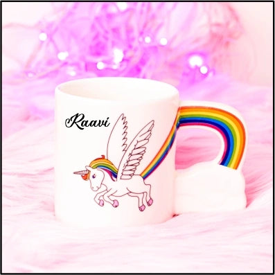 Personalised Rainbow 3D Unicorn Mug
