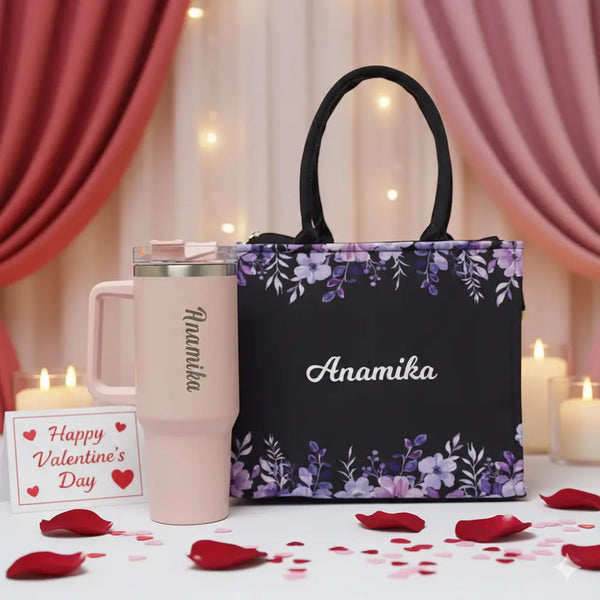Personalized Stainless Tumbler with Box Bag Combo