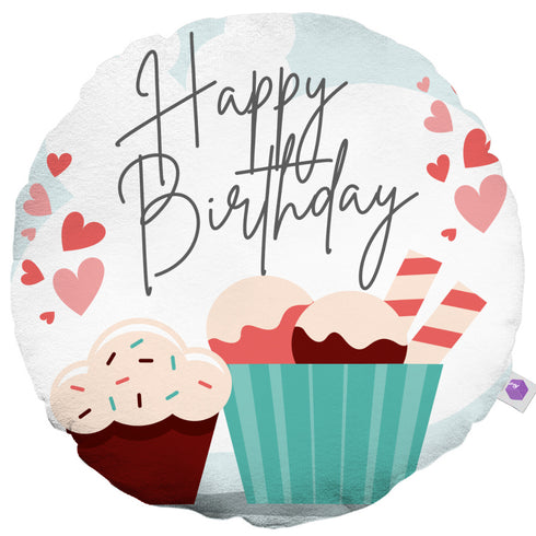 Happy Birthday Rounded Cushion - Uncommongifts.in