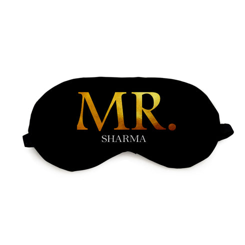 Mr. Sharma Printed Personalized Eye Mask - Uncommongifts.in