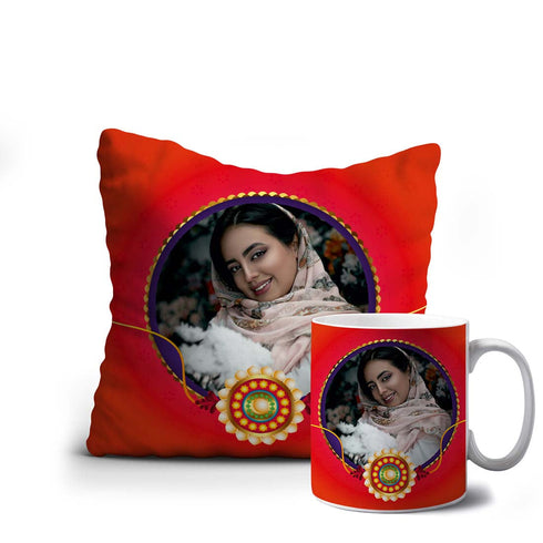 Red Personalized Cushion & Mug - Uncommongifts.in