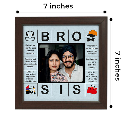 Bro Sis Personalized Photo Frame - Uncommongifts.in