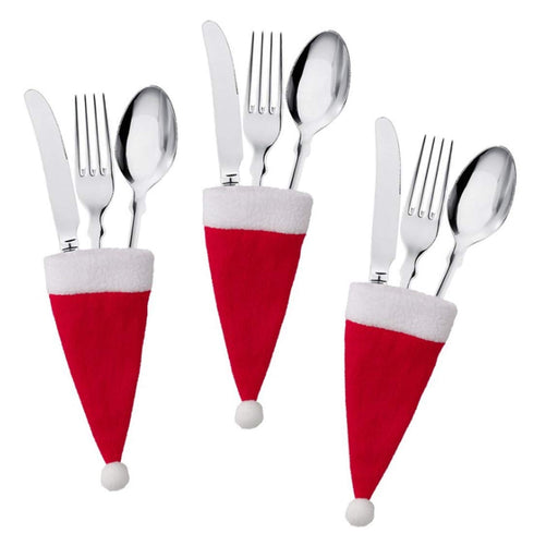 Santa Cutlery Holders - Set of 6 - Uncommongifts.in