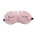 Pink Cat Eye Mask Printed Eye Mask - Uncommongifts.in