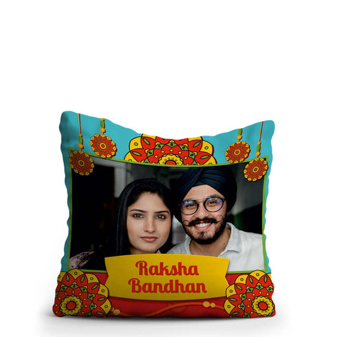 Raksha Bandhan Multicolor Personalized Cushion - Uncommongifts.in