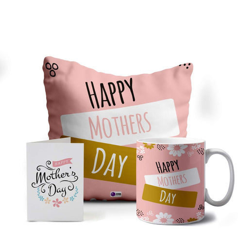 Happy Mothers Day Quote in Pink Printed Mother's Day Gift Combo - Uncommongifts.in