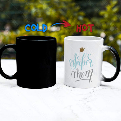 Super Mom Printed Magic Coffee Mug - Uncommongifts.in