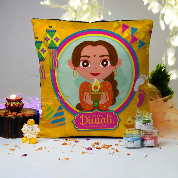 Lord Ganesha Idol Cushion Candle - Uncommongifts.in