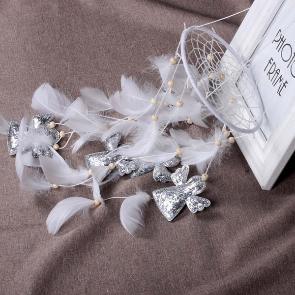 Angel Feathers LED Dreamcatcher - Uncommongifts.in