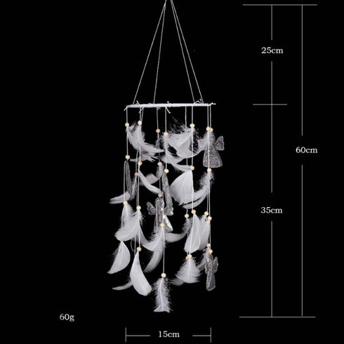 Angel Feathers LED Dreamcatcher - Uncommongifts.in