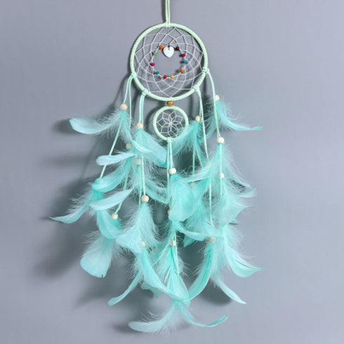 Beads and Feathers LED Dreamcatcher - Uncommongifts.in