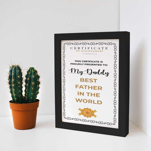Best Father In The World Personalised Photo Frame - Uncommongifts.in