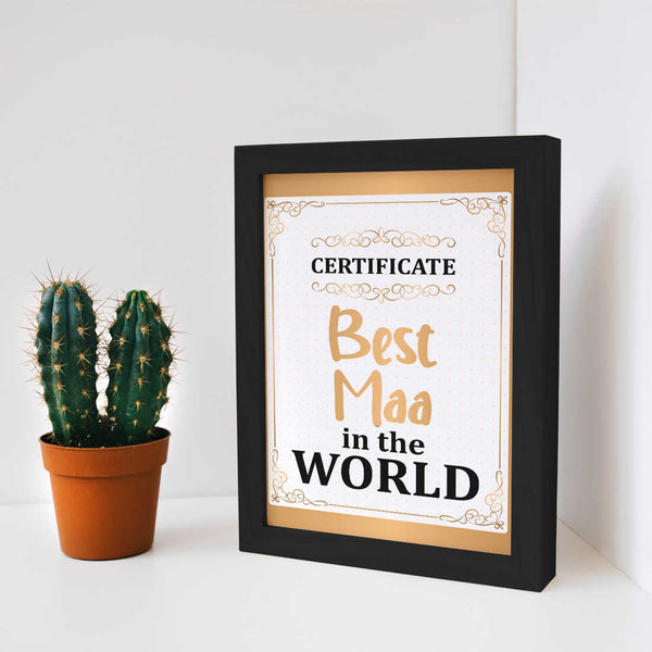 Best Maa In The World Personalised Photo Frame - Uncommongifts.in
