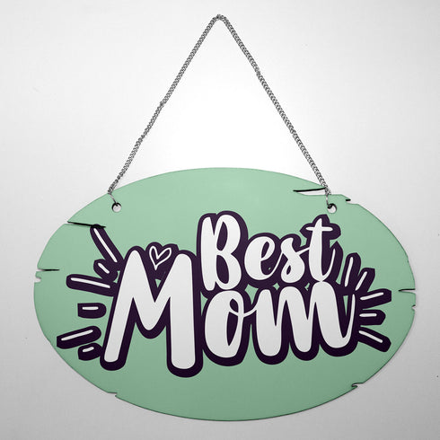 Best Mom Green Colour printed Door Hanging - Uncommongifts.in