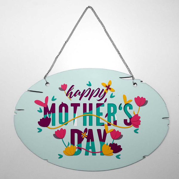 Best Mom Hindi Blue Printed Hanging Door - Uncommongifts.in