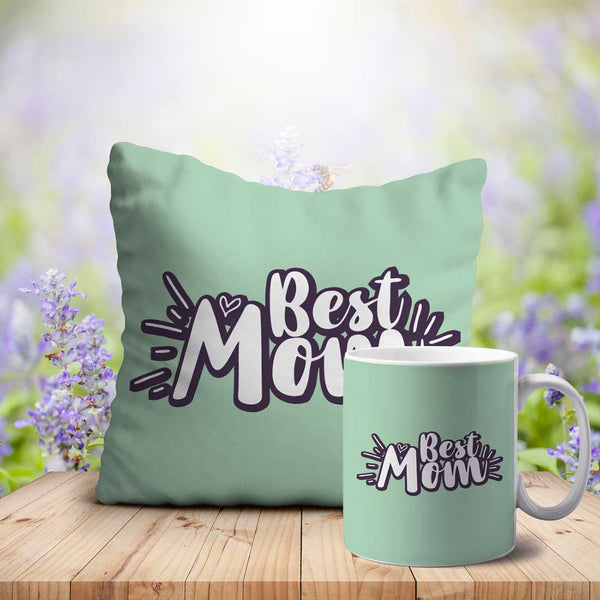 Best Mom printed Cushion Mug cumbo - Uncommongifts.in