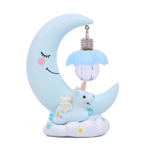 Blue Unicorn Moon Light Lamp - Uncommongifts.in