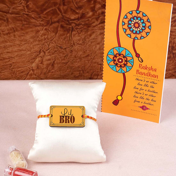 Lil Bro Rakhi With Card Combo - Uncommongifts.in