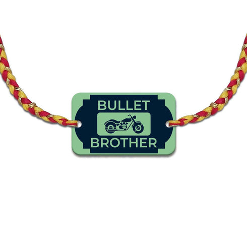 Bullet Brother Rakhi With Card Combo - Uncommongifts.in