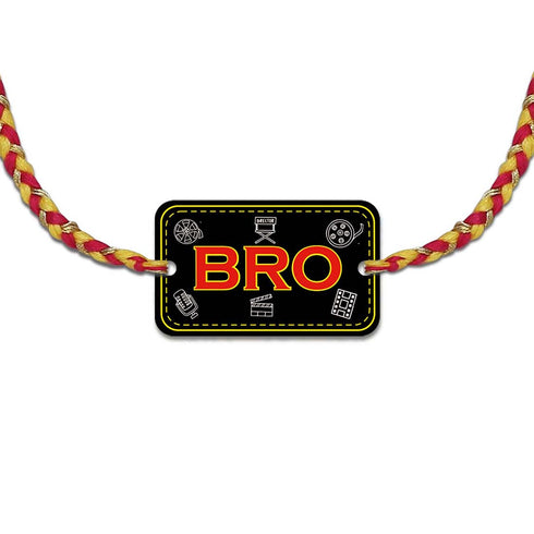 Bro Text Rakhi With Card Combo - Uncommongifts.in