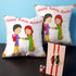 Happy Raksha Bandha Rakhi & Cushion Combo - Uncommongifts.in
