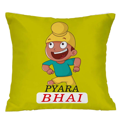 Pyara Bhai Cool Bhai Rakhi & Cushion Combo - Uncommongifts.in