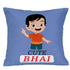 Cute Bhai Bhai Jaan Rakhi & Cushion Combo - Uncommongifts.in