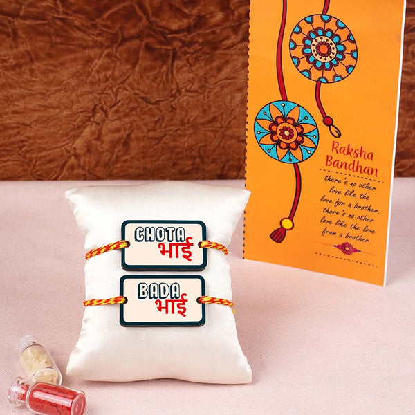 Bada Bhai Chota Bhai Rakhi And Card Combo - Uncommongifts.in