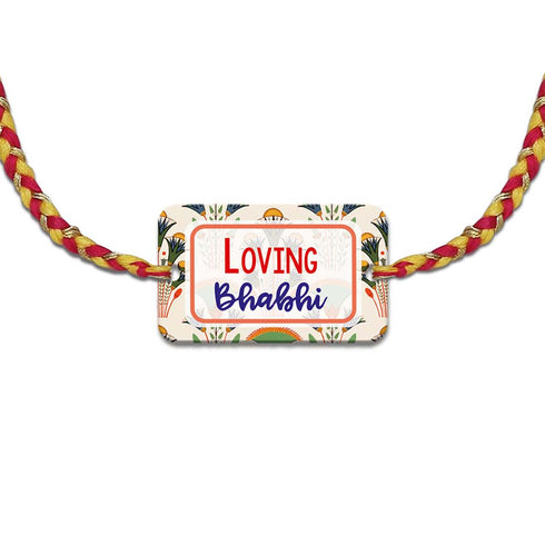 Loving Bhabhi & Adorable Bhaiya Rakhi & Card Combo - Uncommongifts.in
