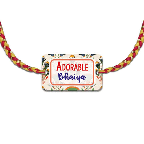 Loving Bhabhi & Adorable Bhaiya Rakhi & Card Combo - Uncommongifts.in