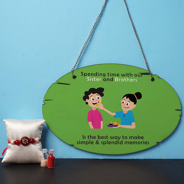 Spending Time With Our Sister And Brother Hanging With Rakhi Combo - Uncommongifts.in