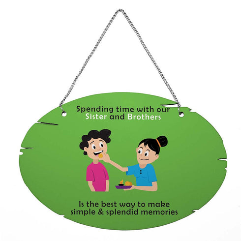 Spending Time With Our Sister And Brother Hanging With Rakhi Combo - Uncommongifts.in
