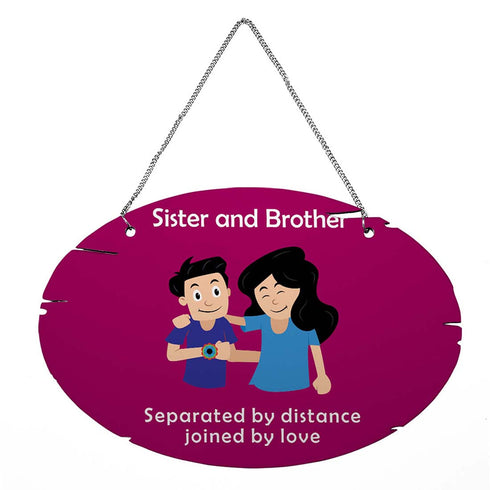 Separated By Distance Joined By Loved Hanging With Rakhi Combo - Uncommongifts.in