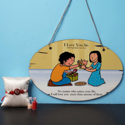 I love You Sis Hanging With Rakhi Combo - Uncommongifts.in