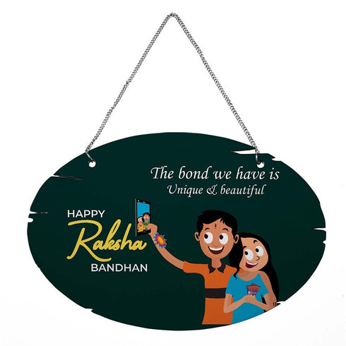 The Bond We Have Is Unique & Beautiful Hanging With Rakhi Combo - Uncommongifts.in