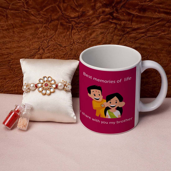 Best Memories Of Life Mug & Rakhi Combo - Uncommongifts.in
