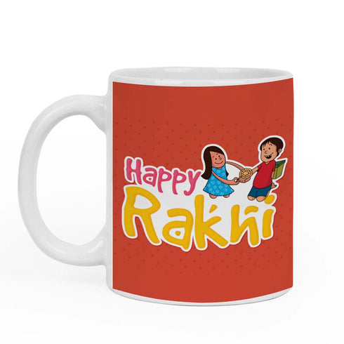 Happy Rakhi Mug & Rakhi Combo - Uncommongifts.in