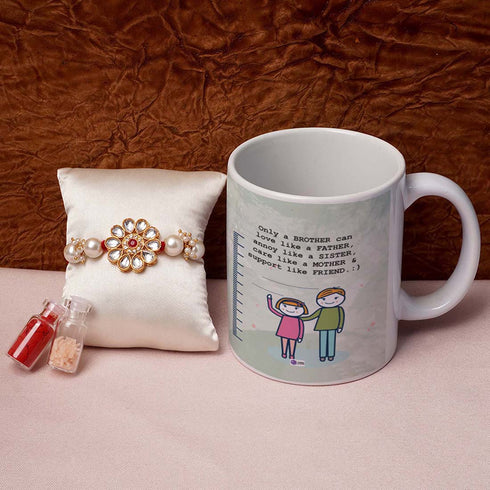 Only A Brother Can Love Like A Father Mug & Rakhi Combo - Uncommongifts.in