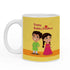 Happy Raksha Bandhan Text Mug & Rakhi Combo - Uncommongifts.in