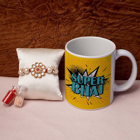Super Bhai Mug & Rakhi Combo - Uncommongifts.in