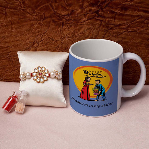 Promoted To Big Sister Mug & Rakhi Combo - Uncommongifts.in