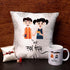 Happy Rakhsa Bandhan Cushion,Mug & Rakhi Combo - Uncommongifts.in