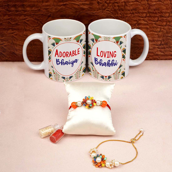Loving & Adorable Bhaia Bhabhi Rakhi & Mug Combo - Uncommongifts.in