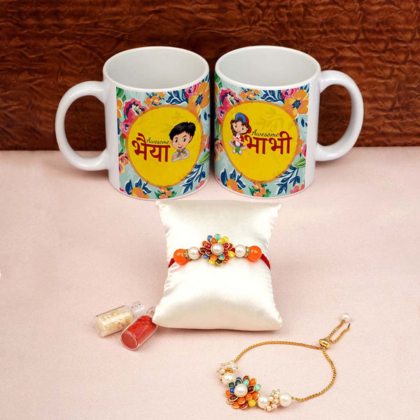 Awesome Bhaia & Bhabhi Rakhi & Mug Combo - Uncommongifts.in